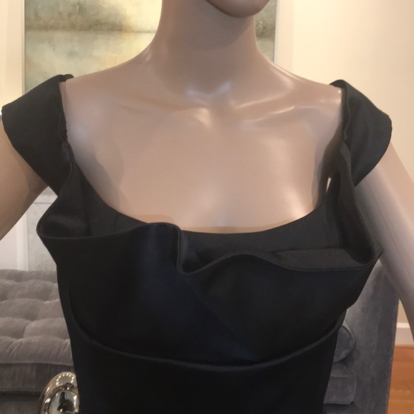 shani Dresses & Skirts - NWT Shani satin ruffled neckline cocktail dress